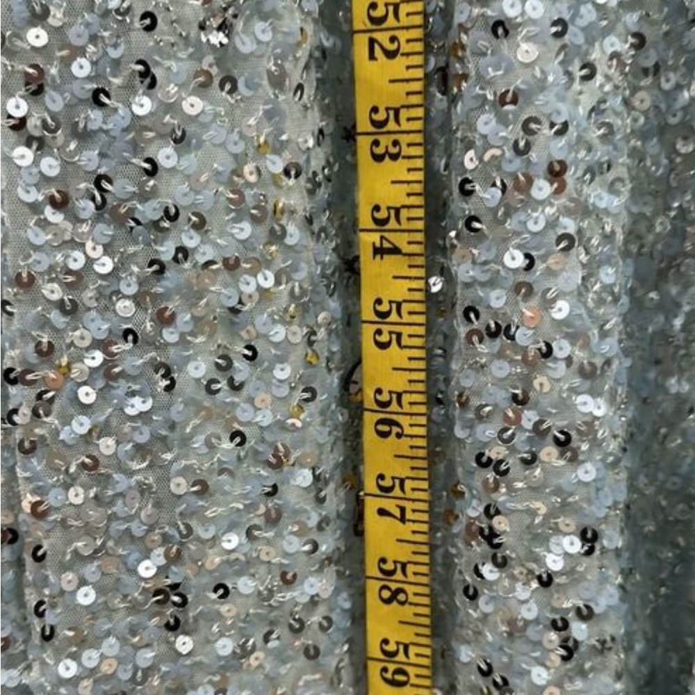 Mac Duggal Sparkling Blue Sequin Maxi Dress - Picture 7 of 7